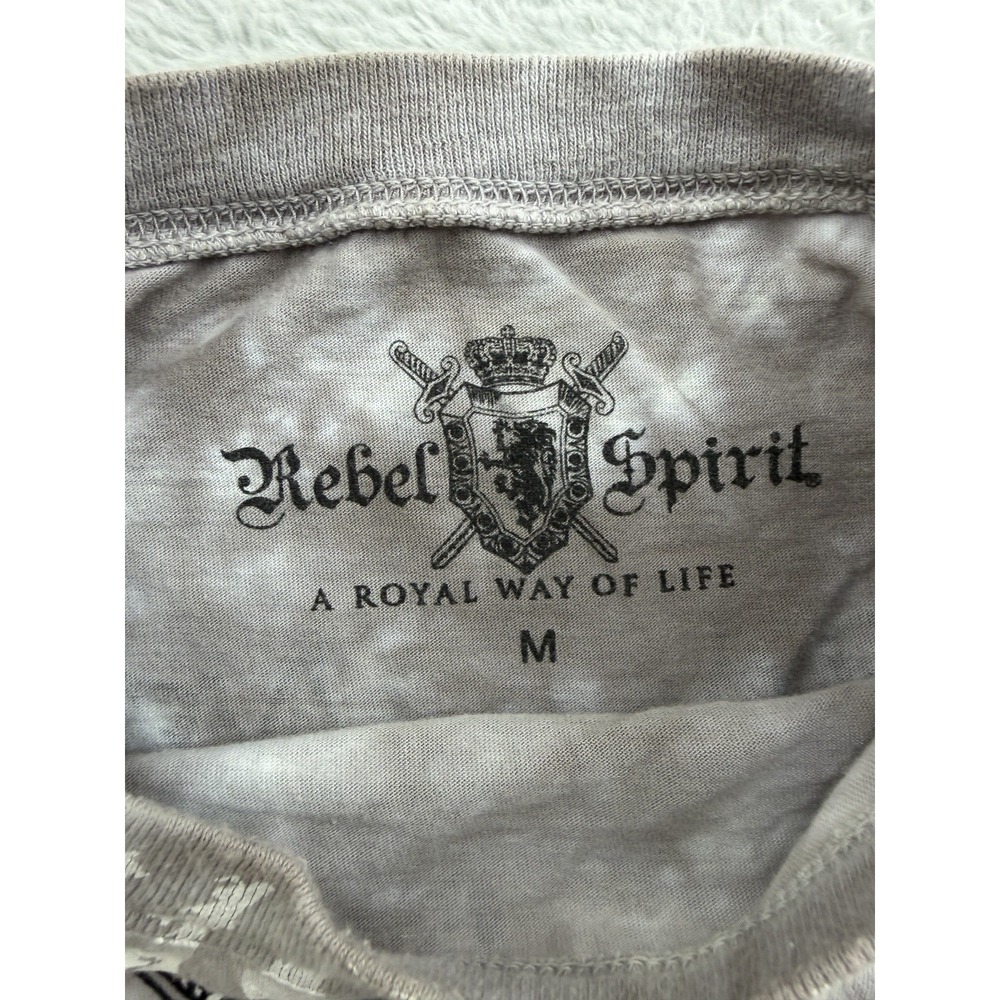 Rebel Spirit Mens Medium Gray Wings T-Shirt Grunge Streetwear 100% Cotton - Picture 5 of 16